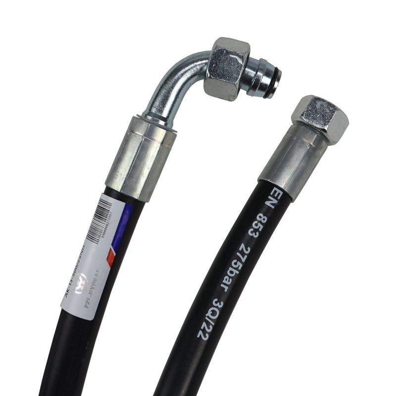 Przewód wąż hydrauliczny 275 bar gwint M22x1,5 prosta/90 stopni L-500mm DN12-12SN PZL HYDRAL 46316