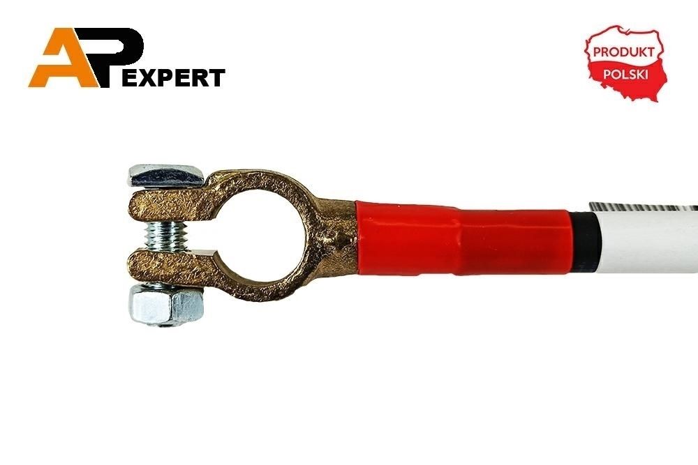 PRZEWÓD ELEKTRYCZNY PLUSOWY 30CM KLEMA/OCZKO M10 25mm2