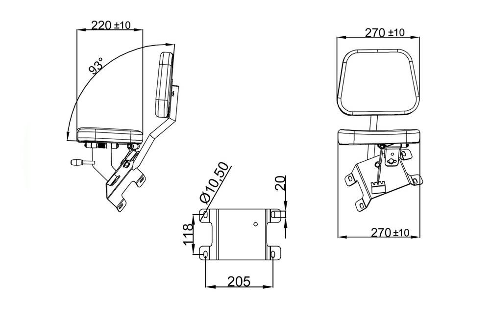 SIEDZENIE PASAŻERA KUBOTA M9545 M8545 TURCJA