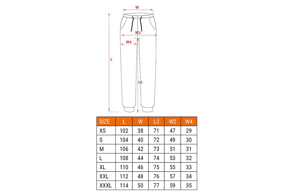 SPODNIE ROBOCZE OUTDOOR, TYPU JOGGER, SZARE, ROZMIAR XL
