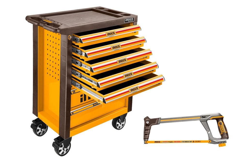 SZAFKA NARZĘDZIOWA NA KÓŁKACH 7-SEGMENTOWA 765X465X812 328 ELEMENTÓW HTCS273281