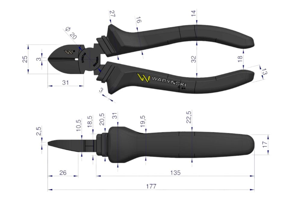 SZCZYPCE BOCZNE 160MM WARYŃSKI