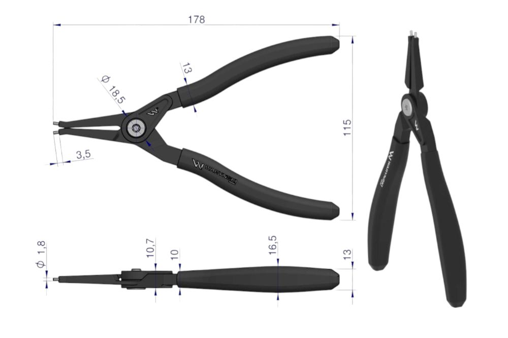 SZCZYPCE SEGERA 178MM ZEW.PROSTE WARYŃSKI