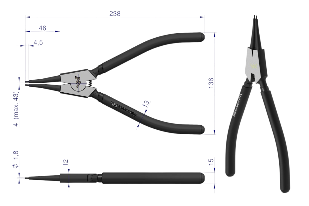 SZCZYPCE SEGERA 240MM ZEW.PROSTE WARYŃSKI