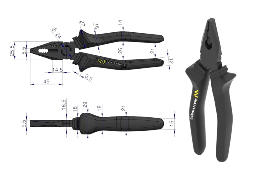 SZCZYPCE UNIWERSALNE 180MM WARYŃSKI