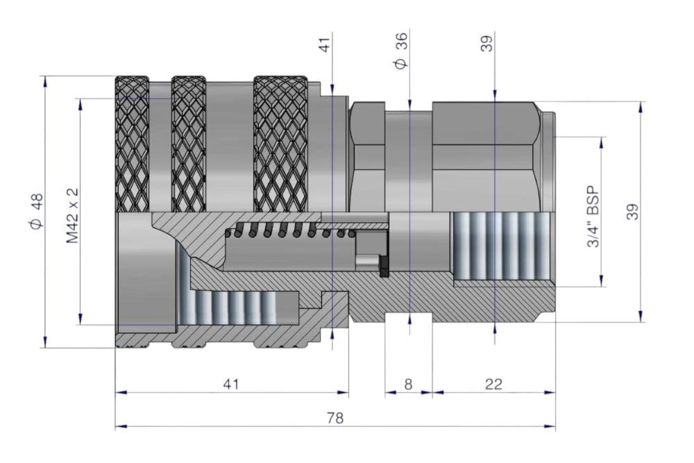 SZYBKOZŁĄCZE HYDR. SKR WTY. G3/4 GW.W