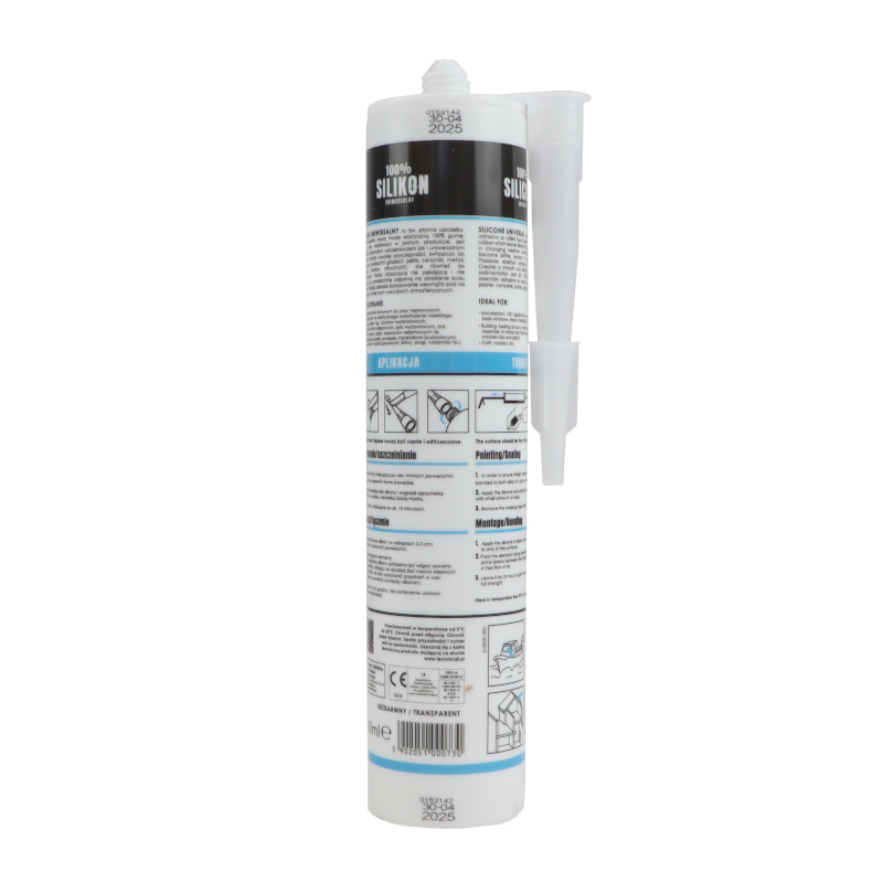 Silikon na bazie polisiloksanów uniwersalny kartusz 300ml bezbarwny S-730 Technicqll