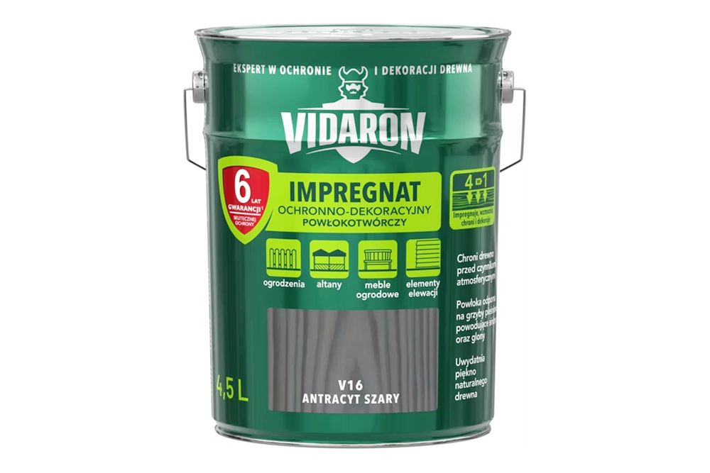 VIDARON IMPREGNAT ANTRACYT SZARY V16 4,5L