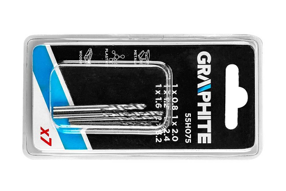 WIERTŁA PRECYZYJNE 0,8-3,2MM KPL 7SZT