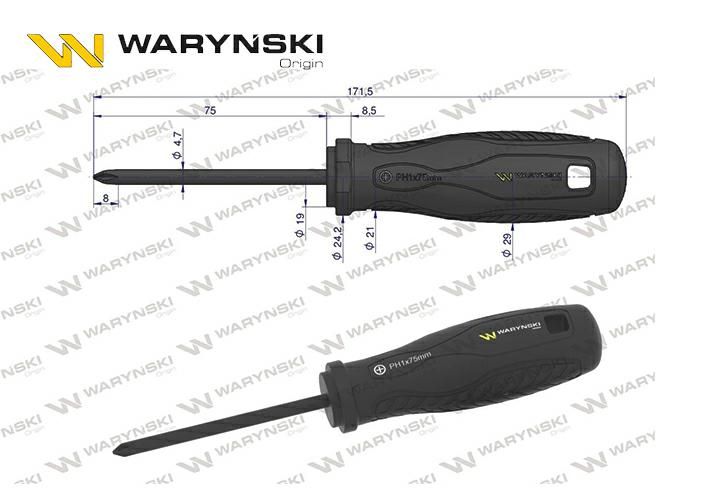 WKRĘTAK PH1 75MM STAL SVCM WARYŃSKI