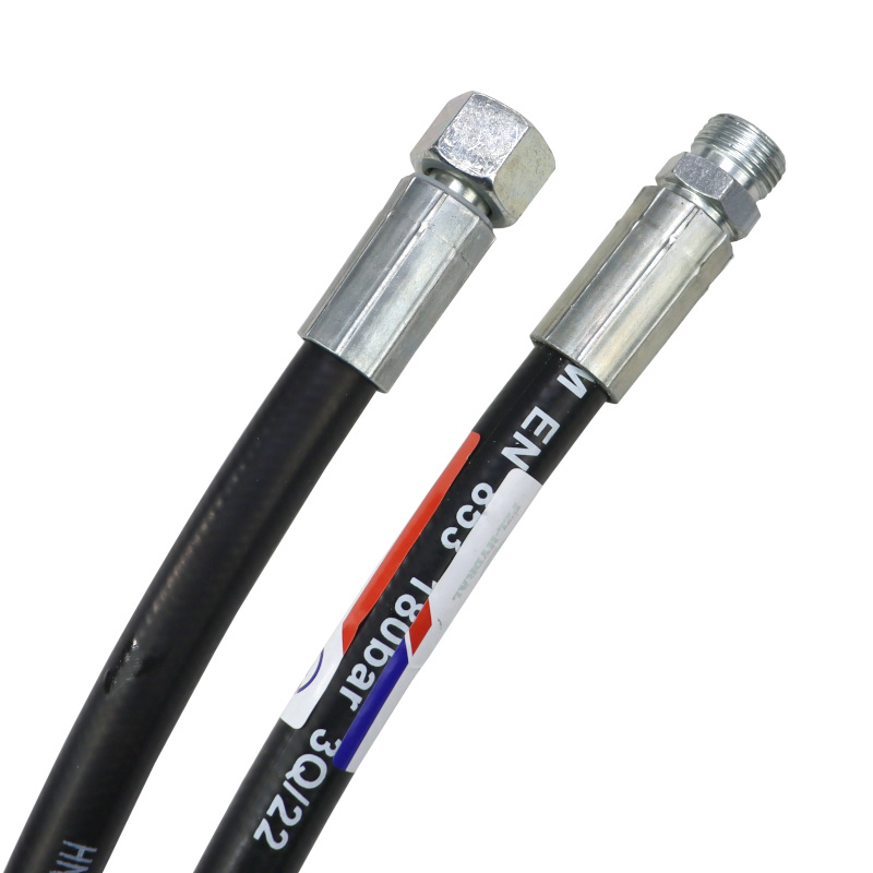 Przewód wąż hydrauliczny gwint M18x1,5 proste L-500mm DN10-1SN 5040320791 Bizon (AB-10-500, P11P21) 18MPa PZL HYDRAL