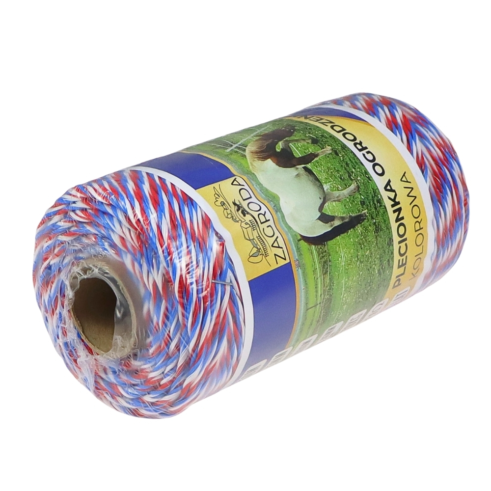 Plecionka ogrodzenia elektryzatora pastucha 3 x 0.16mm odporna na UV 250m kolorowa ZAGRODA