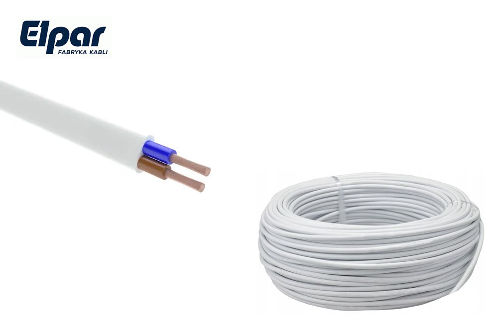 PRZEWÓD ELEKTRYCZNY  2X0,75MM2 100MB 300/300V OMY ELPAR