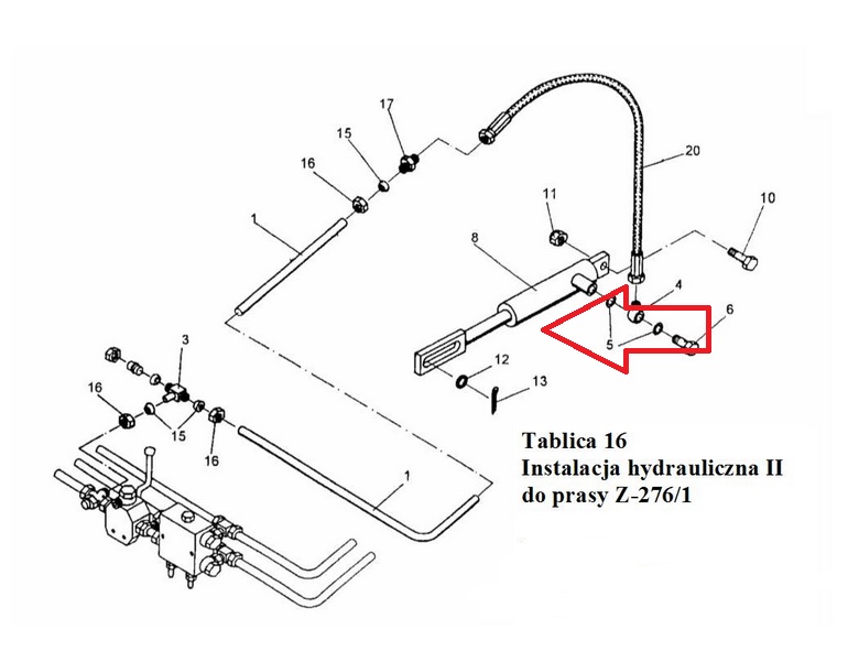 Cylinder prasy zwijającej CNS08