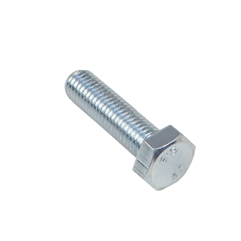 Śruba z łbem 6-kątnym pełny gwint M12x45 kl.8.8 DIN933 ocynk biały