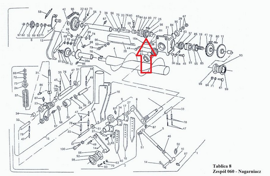 Koło stożkowe na klin Z-15 do prasy kostkującej Z-224 Sipma 6793
