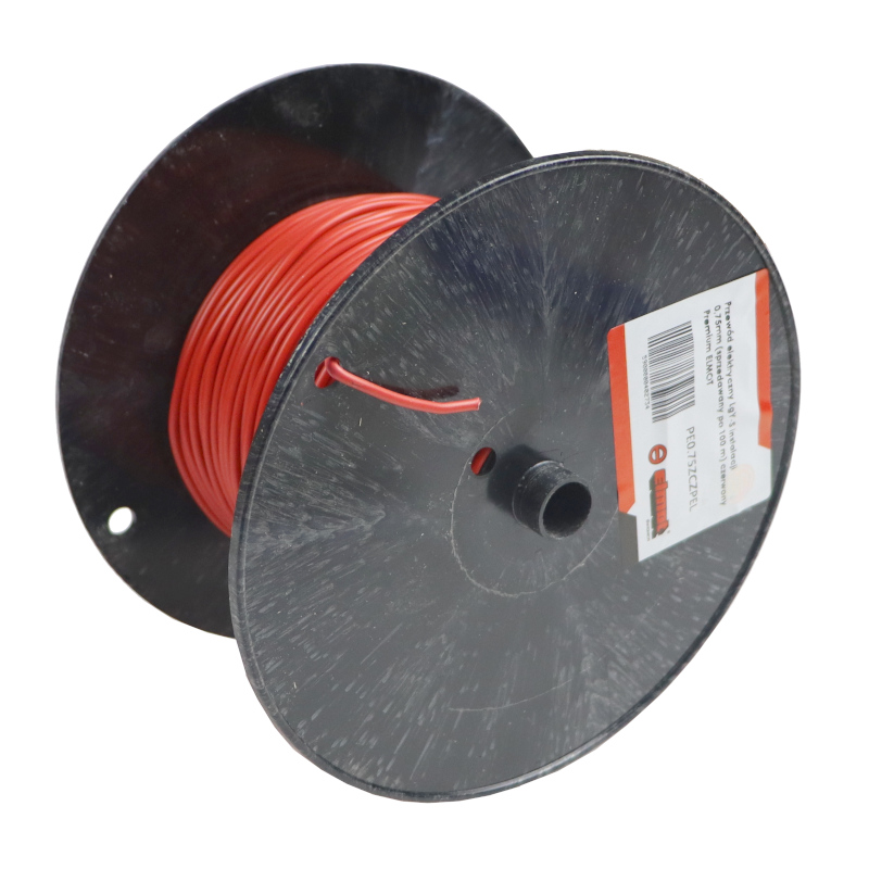 Przewód kabel elektryczny LgY-S instalacji 0,75mm (sprzedawany po 100 m) czerwony Premium ELMOT