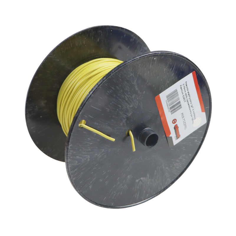 Przewód kabel elektryczny LgY-S instalacji 0,75mm żółty (sprzedawany po 100 m) Premium ELMOT