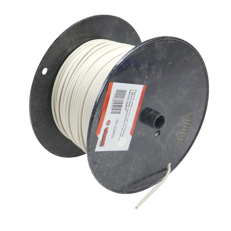 Przewód kabel elektryczny LgY-S instalacji 1,50mm biały (sprzedawany po 100 m) Premium ELMOT