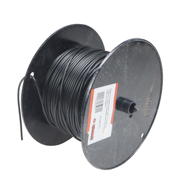 Przewód kabel elektryczny LgY-S instalacji 1,00mm czarny (sprzedawany po 100 m) Premium ELMOT