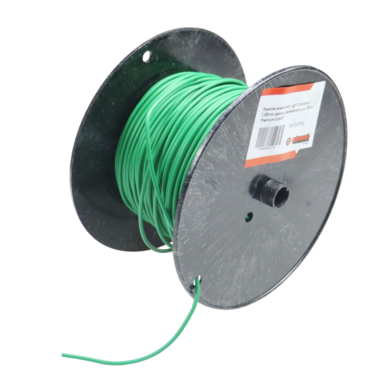 Przewód kabel elektryczny LgY-S instalacji 1,00mm zielony (sprzedawany po 100 m) Premium ELMOT