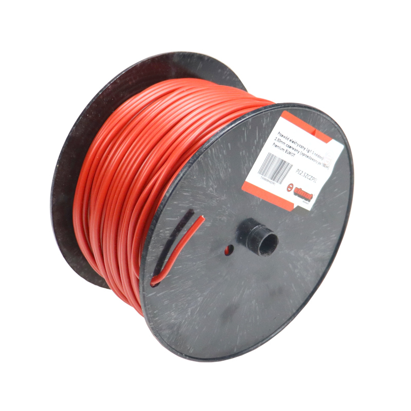 Przewód kabel elektryczny LgY-S instalacji 2,50mm czerwony (sprzedawany po 100 m) Premium ELMOT