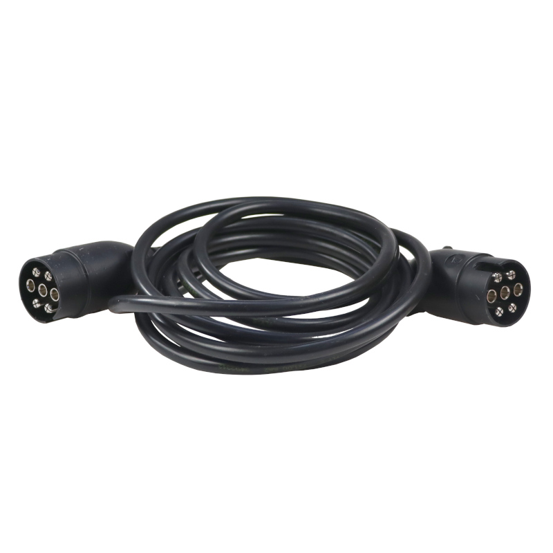 Przewód kabel podłączeniowy wtyczka wtyczka obtrysk 3,5m 7 żył (W+W) (kabel 1mm) ELMOT