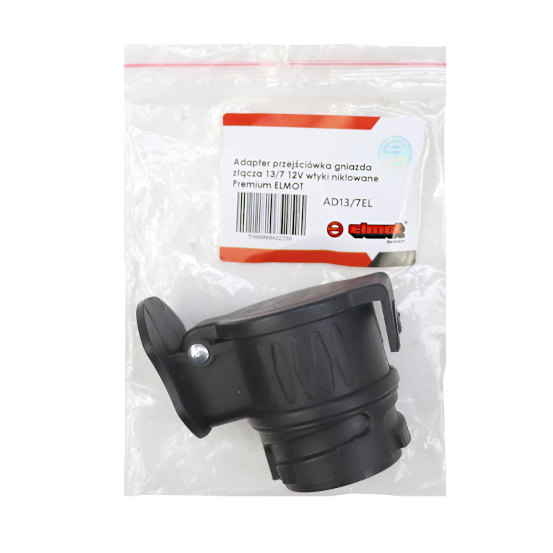 Adapter przejściówka gniazda złącza 13/7 12/24V wtyki niklowane Premium ELMOT