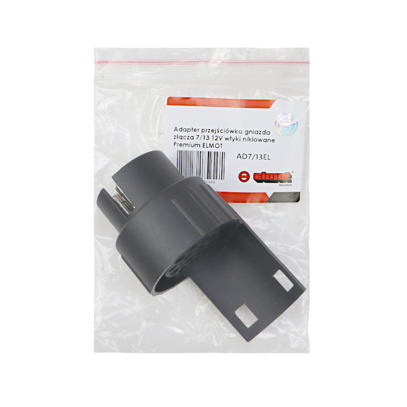 Adapter przejściówka gniazda złącza 7/13 12/24V wtyki niklowane Premium ELMOT