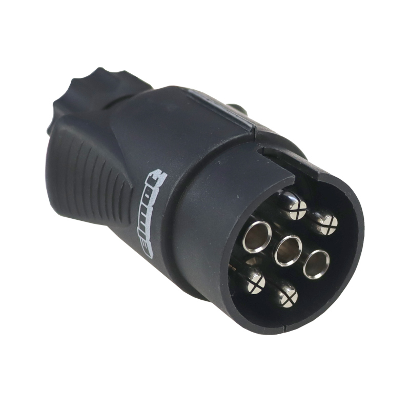 Wtyczka elektryczna 7-PIN 12/24V plastikowa wtyki niklowana Premium ELMOT