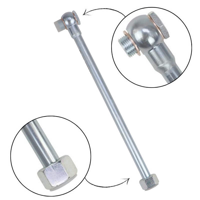 Rurka prosta FI-15 z oczkiem 18mm długość 300mm HYDRAL