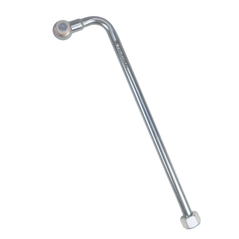 Rurka wygięta 90 stopni Fi-15 z oczkiem 18mm długość 400mm HYDRAL