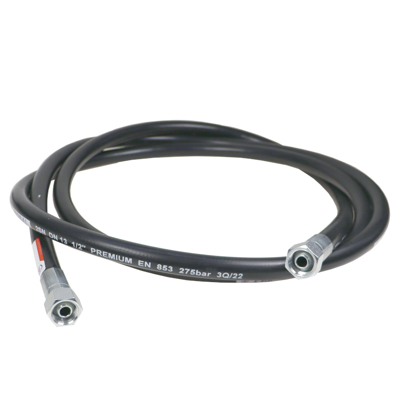Przewód hydrauliczny gwint M22x1,5 proste ( WNP - WNP ) L-3650mm 73211600100 Przyczepa stary typ (AA-13-3650) 27,5MPa PZL HYDRAL