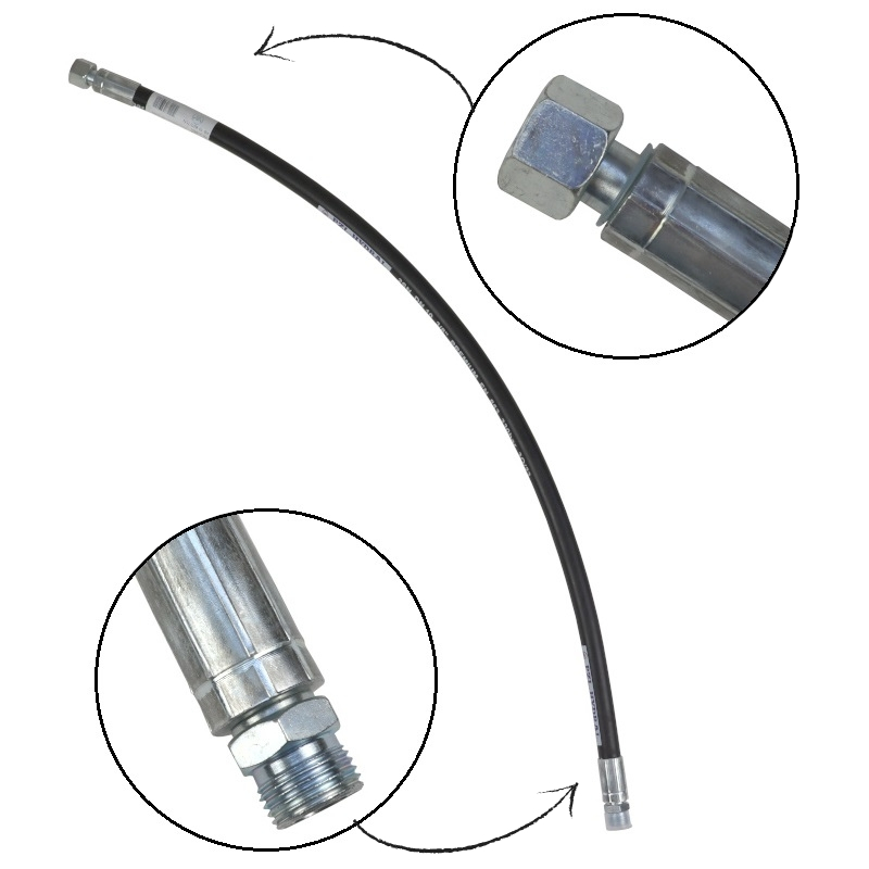 Przewód hydrauliczny gwint M18x1,5 proste (DKOL - CEL) L-830mm DN10-2SN  PZL HYDRAL