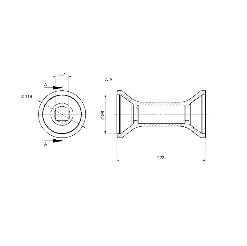 Tuleja odległościowa brony talerzowej 224mm Famarol U-236 888