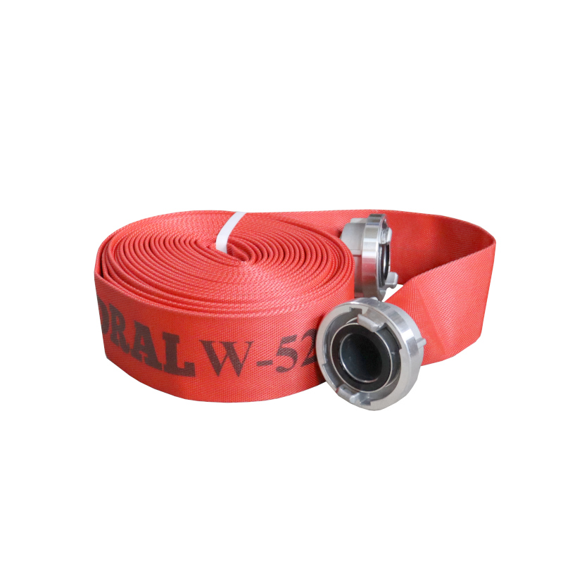 Wąż strażacki obustronnie powlekane PCV/GUMA wzmocniony kolor czerwony ppoż. z końcówkami storz FI-52mm Premium PZL HYDRAL