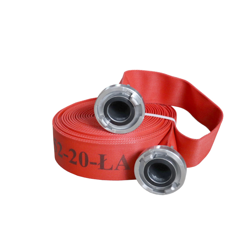 Wąż strażacki obustronnie powlekane PCV/GUMA wzmocniony kolor czerwony ppoż. z końcówkami storz FI-52mm Premium PZL HYDRAL