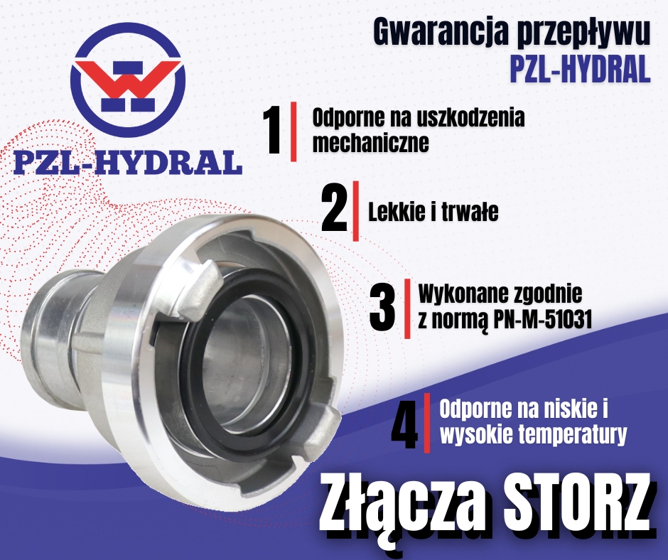 Pokrywa nasady STORZ 52mm aluminiowa PZL HYDRAL
