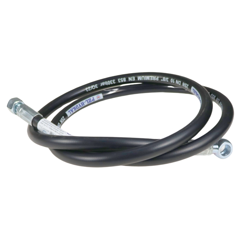 Przewód hydrauliczny DN10 350bar gwint wewnętrzny M18x1,5 prosta / oczko RNM 16x1,5, L-1850mm DN10-2SN PZL-HYDRAL