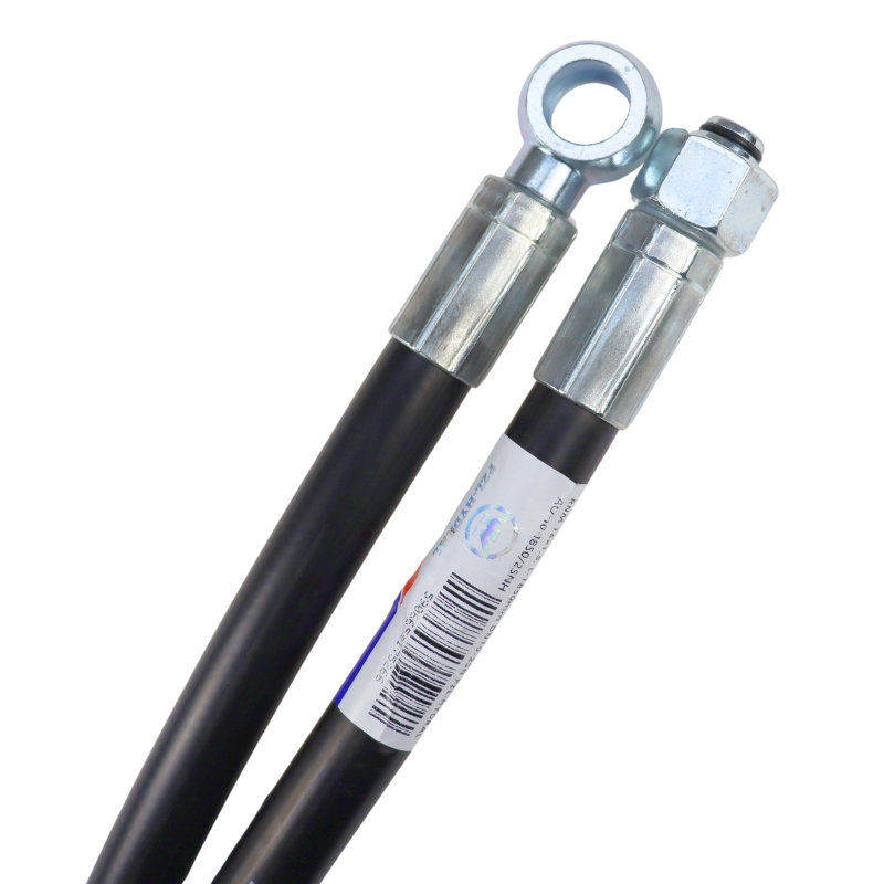 Przewód hydrauliczny DN10 350bar gwint wewnętrzny M18x1,5 prosta / oczko RNM 16x1,5, L-1850mm DN10-2SN PZL-HYDRAL
