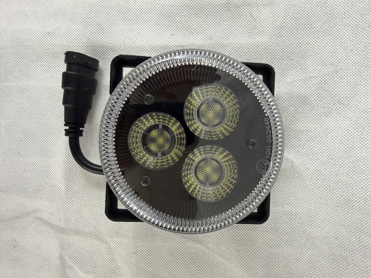 Lampa robocza LED Kramp okrągła 42W 4200 lm 10–30V Ø90 mm światło rozproszone H11/Deutsch 3 LED
