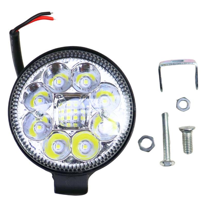 Lampa robocza LED okrągła FI-83mm 12-led uniwersalna światło skupione