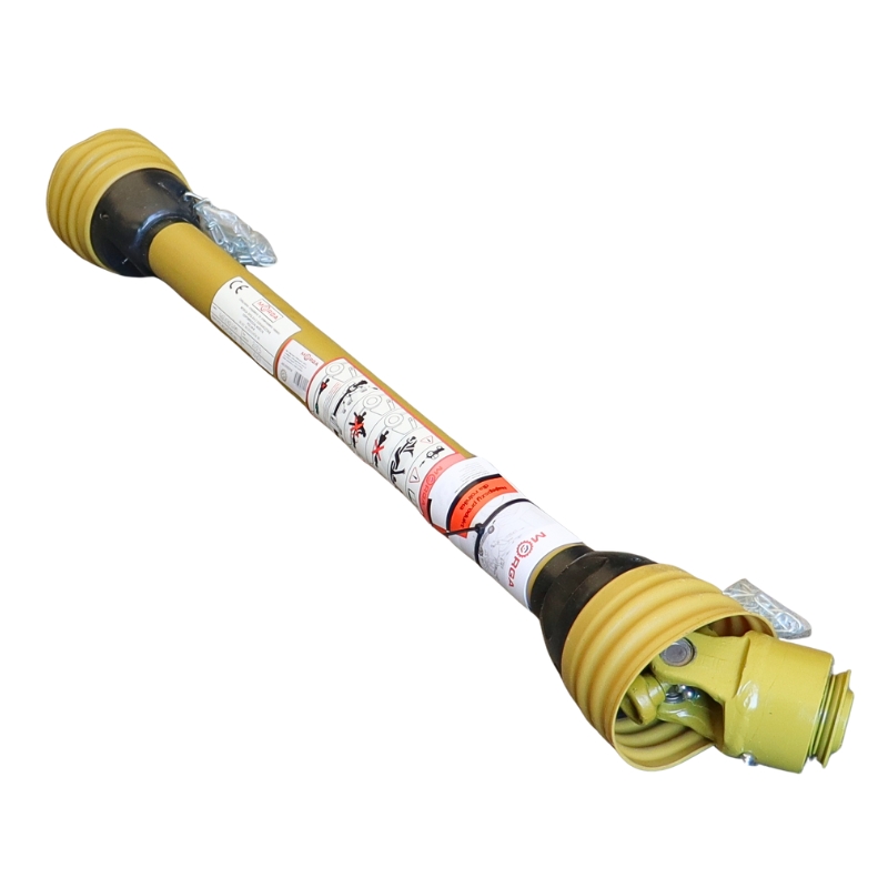 Wał przegubowy teleskopowy WOM z sprzęgłem przeciążeniowym Seria 46 rura trójkąt długość 1010/1210mm 460Nm powłoka rury teflon MORGA