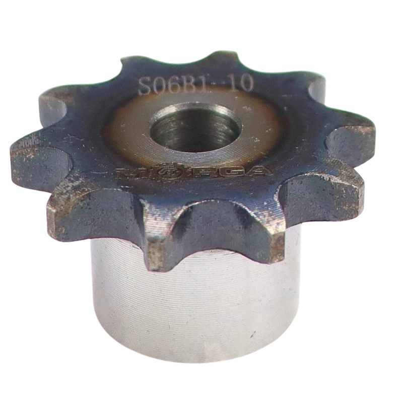 Koło zębate łańcuchowe hartowane z kołnierzem, piastą 06B-1 (R1 3/8) Z-10 średnica zewnętrzna 34,5 mm MORGA