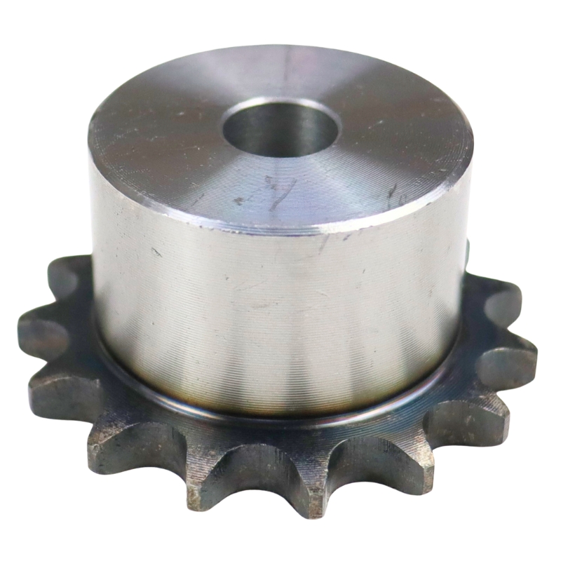 Koło zębate łańcuchowe hartowane z kołnierzem, piastą 06B-1 (R1 3/8) Z-15 średnica zewnętrzna 49,5 mm MORGA