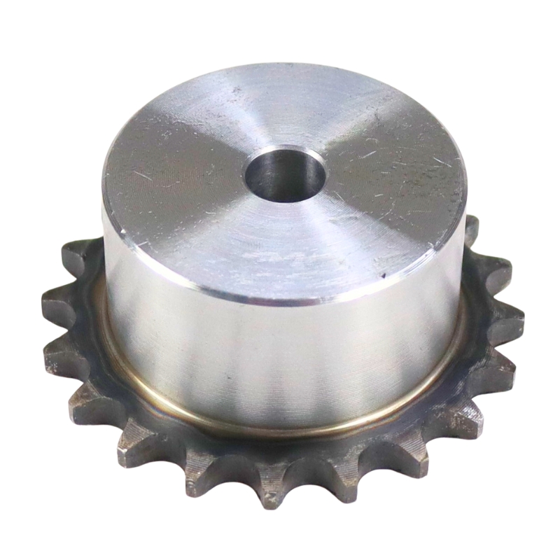 Koło zębate łańcuchowe hartowane z kołnierzem, piastą 06B-1 (R1 3/8) Z-20 średnica zewnętrzna 64,6 mm MORGA