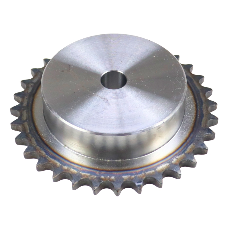 Koło zębate łańcuchowe hartowane z kołnierzem, piastą 08B-1 (R1 1/2) Z-32 średnica zewnętrzna - 134,4 mm MORGA