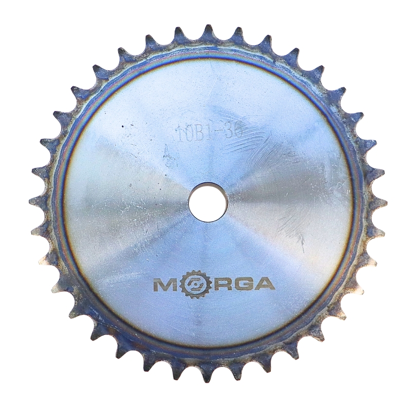 Koło zębate łańcuchowe hartowane z kołnierzem, piastą 10B-1 (R1 5/8) Z-36 średnica zewnętrzna - 189 mm MORGA