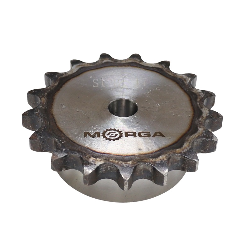 Koło zębate łańcuchowe hartowane z kołnierzem, piastą 12B-1 (R1 3/4) Z-17 średnica zewnętrzna - 111,9 mm MORGA