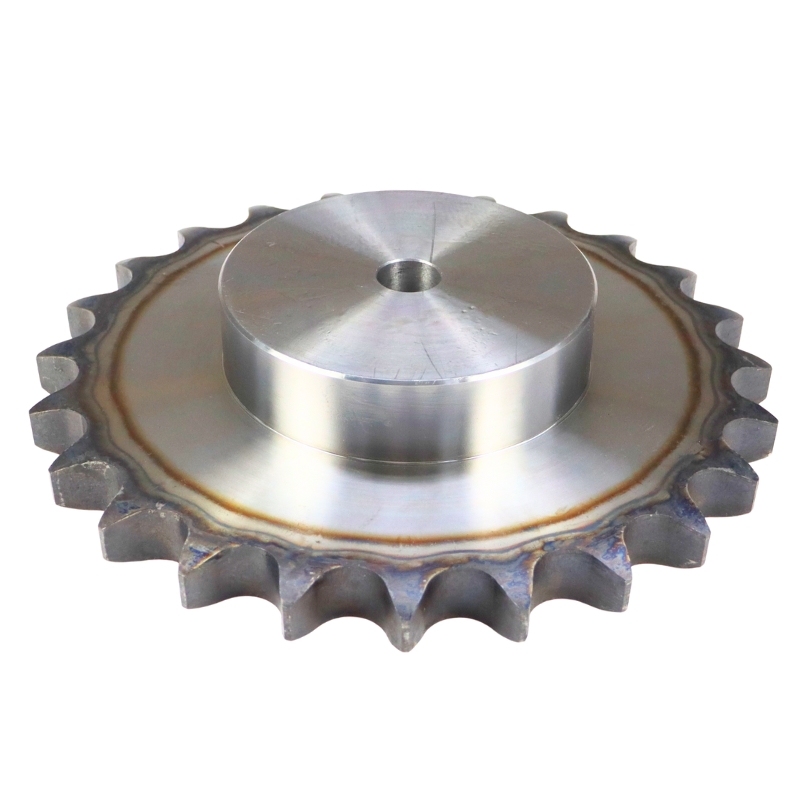 Koło zębate łańcuchowe hartowane z kołnierzem, piastą 24B-1 (R1 1.1/2) Z-24 średnica zewnętrzna - 307 mm MORGA